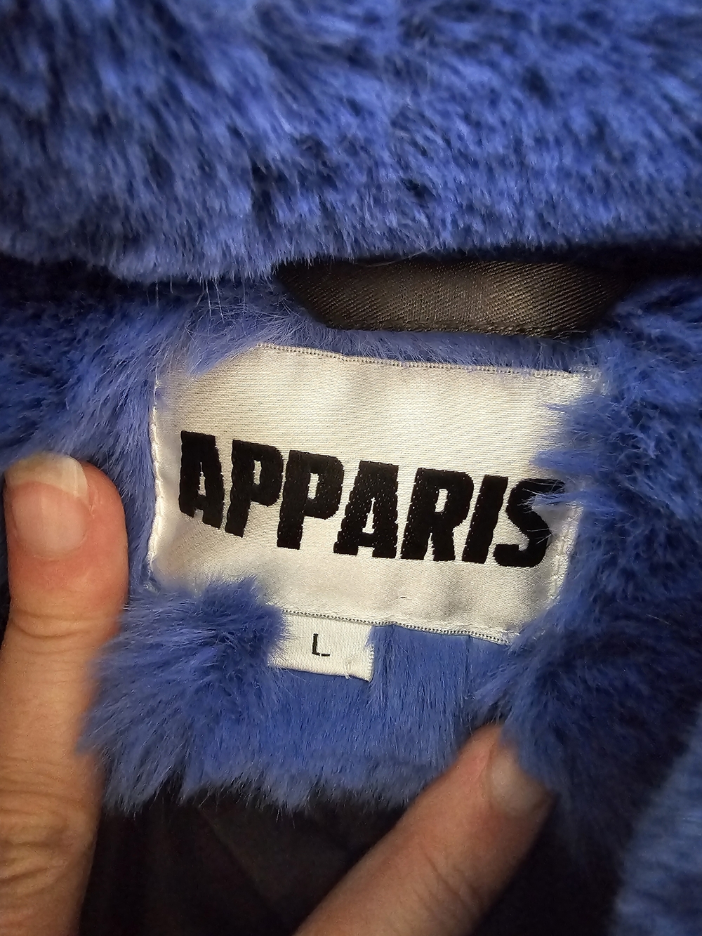 Apparis Plush Faux Fur Teddy Jacket - Violet Blue - Picture 3 of 3